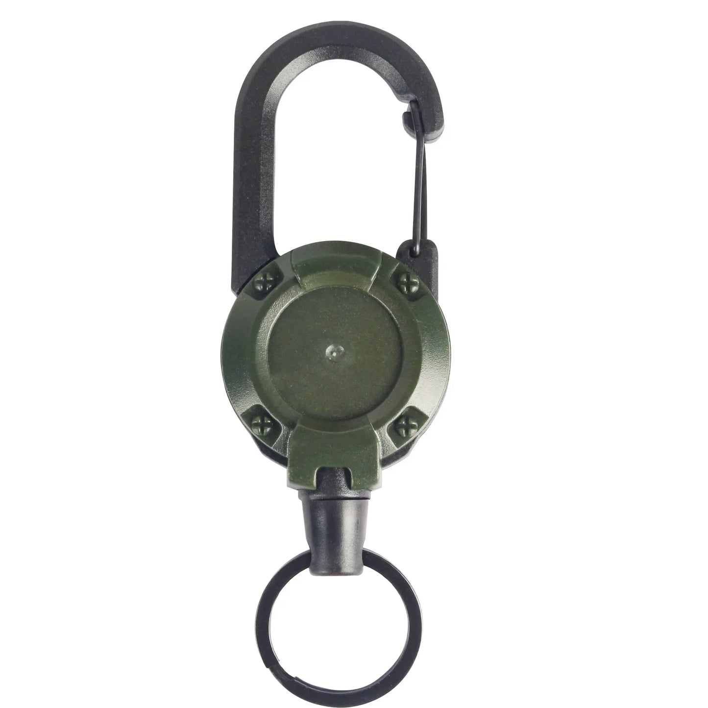 Retractable Heavy Duty Pull Reel Carabiner Key Chains Strong Steel Wire Rope Buckle Spring Key Ring Outdoor Sporty Keychain Tool