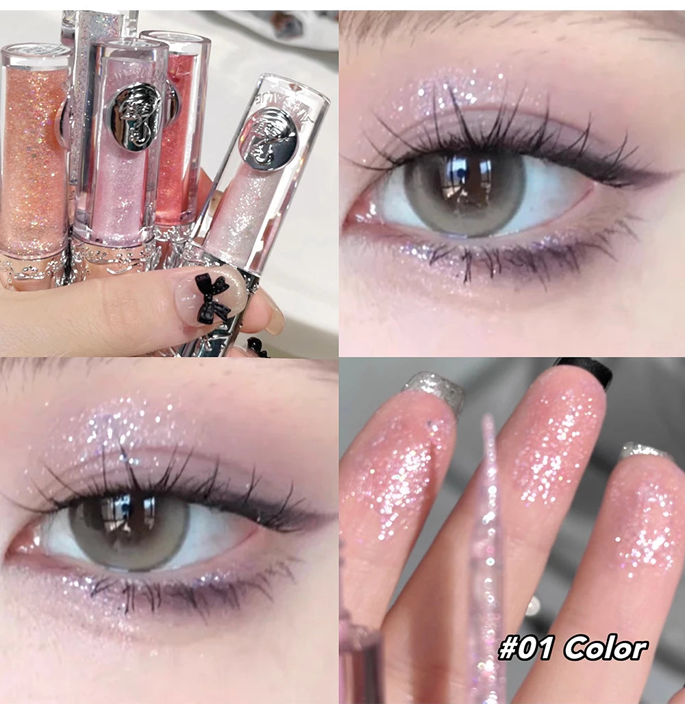 Liquid Eyeshadow Pearlescent Shimmer Silkworm Glitter Eyes Korean Makeup Fine Sparkling Eye Shadow Eyeliner Highlighter Cosmetic