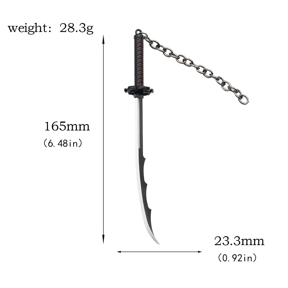 Anime BLEACH: Thousand-Year Blood War Keychains Kurosaki Ichigo Zangetsu Weapon Pendant Keyring Key Chain For Men Cool Jewelry