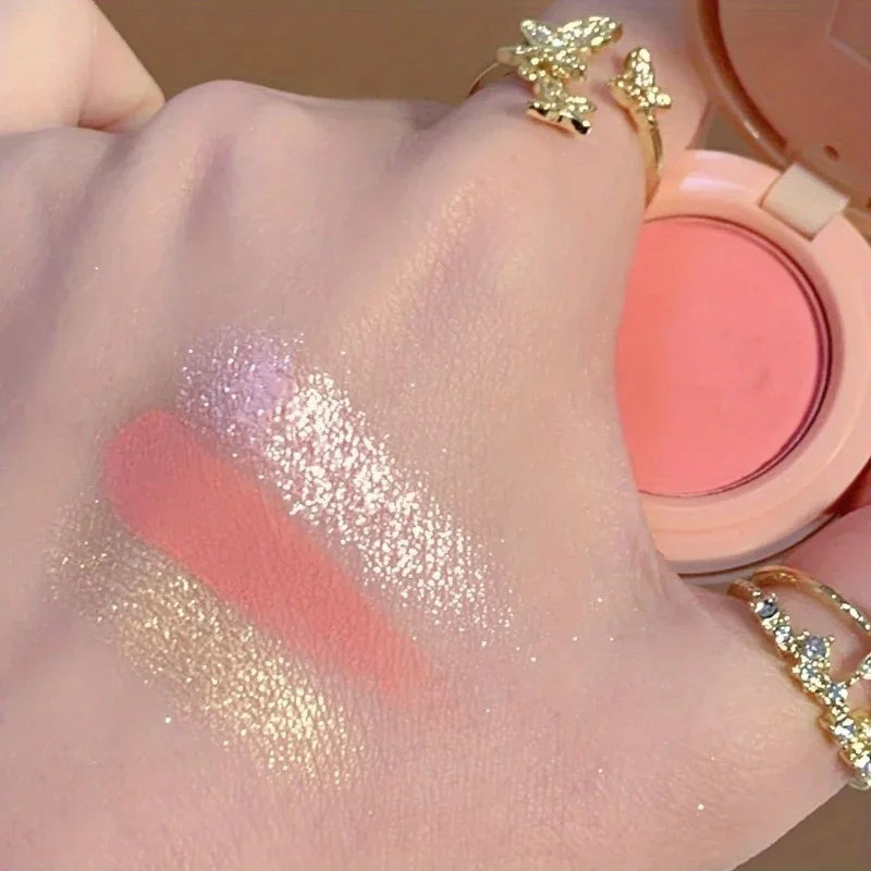 3-in-1 Blush & Highlighter Palette – Matte & Shimmer, Long Lasting Waterproof