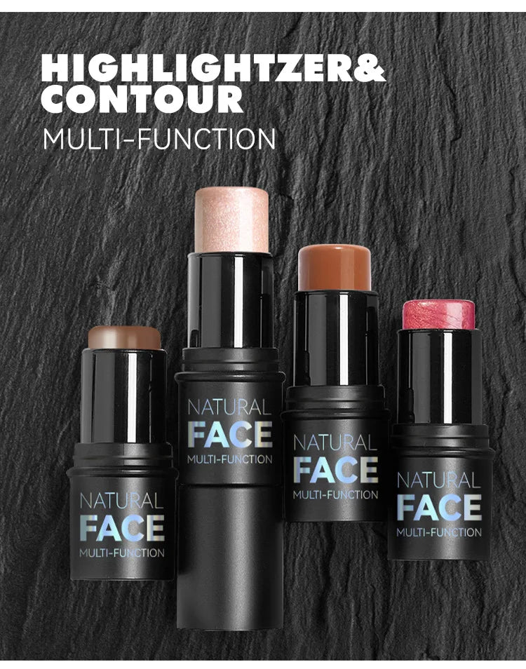 Face Contour Bronzer Stick Face Brighten Highlighter Bar Shimmer Highlighter Blush Stick Concealer Cream Makeup Tool Cosmetics