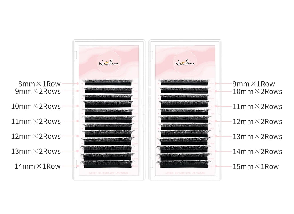 NATUHANA 3D W Shape Eyelash Extensions – Premade Volume Fan Faux Mink Lashes