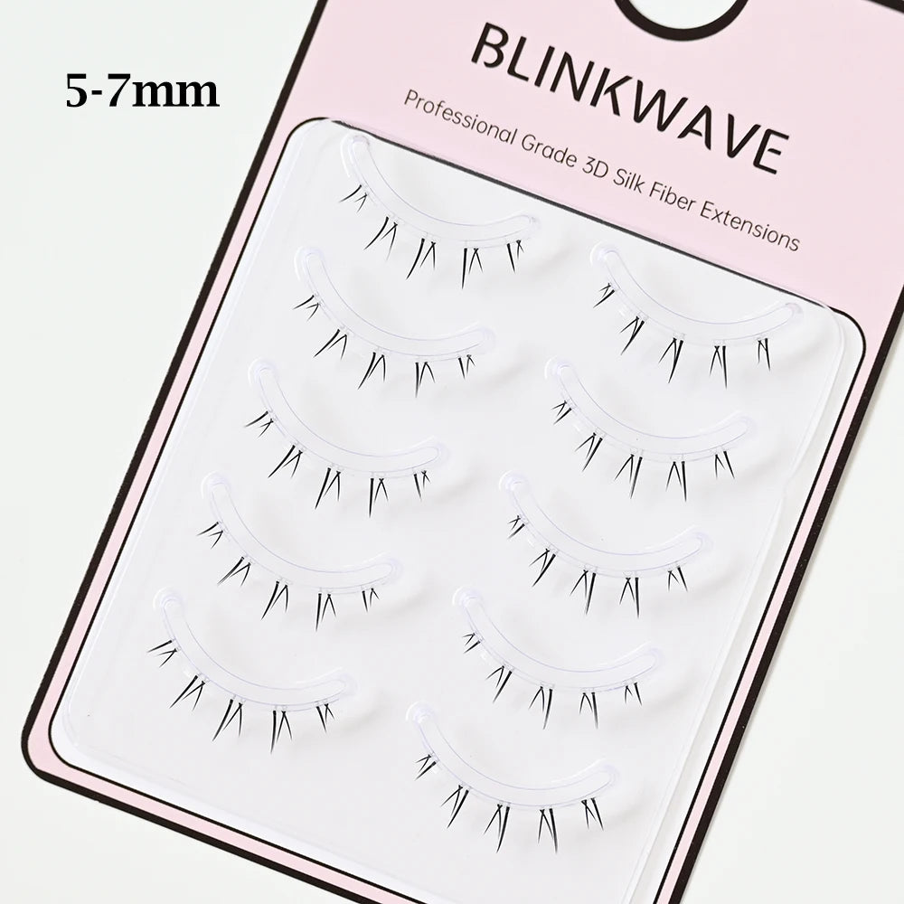5 Pair Clear Band Lower Eyelashes Handmade False Eyelashes Bottom Lashes Natural Manga Lashes douyin makeup lash Extension