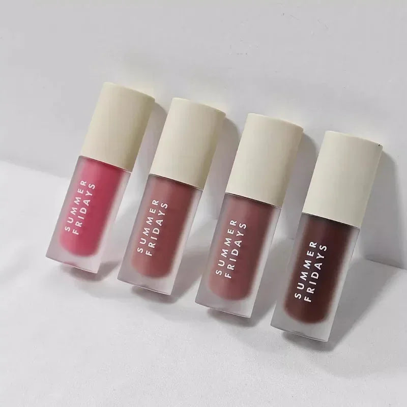 Summer Fridays Mini Set Lip Balm Vanilla Iced Coffee Lip Gloss Lip Balm Moisturizing Smooth Soft Lips Cosmetics Makeup Lip Care