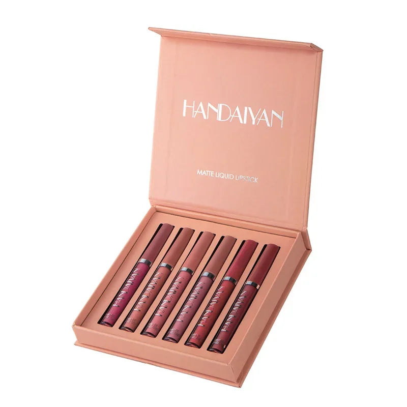 HANDAIYAN Matte Lipstick Set – 1/6 PCS Waterproof, Long Lasting & Non-Stick