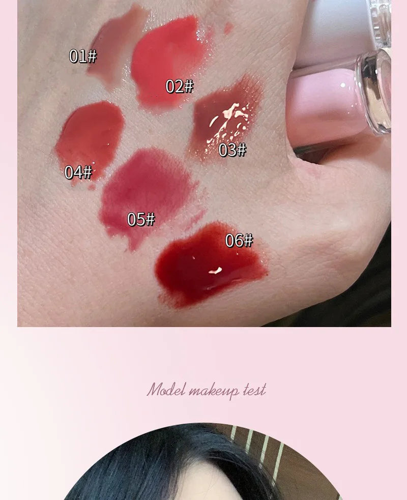 Crystal Jelly Lip Gloss Mirror Water Liquid Lipstick Moisturizing Long Lasting Sexy Red Lip Plumper Makeup Tint Korean Cosmetics