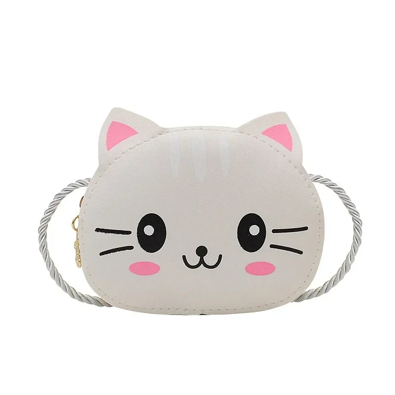 Cute PU Leather Children's Small Shoulder Bags Lovely Cartoon Baby Girls Coin Purse Handbags Princess Accessories Crossbody Bag