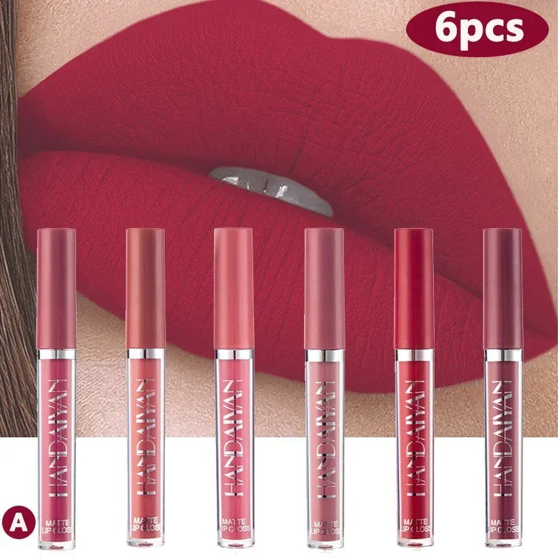 HANDAIYAN Matte Lipstick Set – 1/6 PCS Waterproof, Long Lasting & Non-Stick
