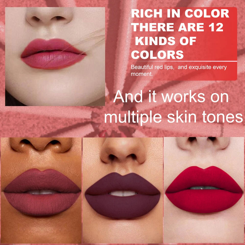 Matte Lip Liner Pencil Set (6 Colors) – Waterproof, Sweatproof & Easy Glide