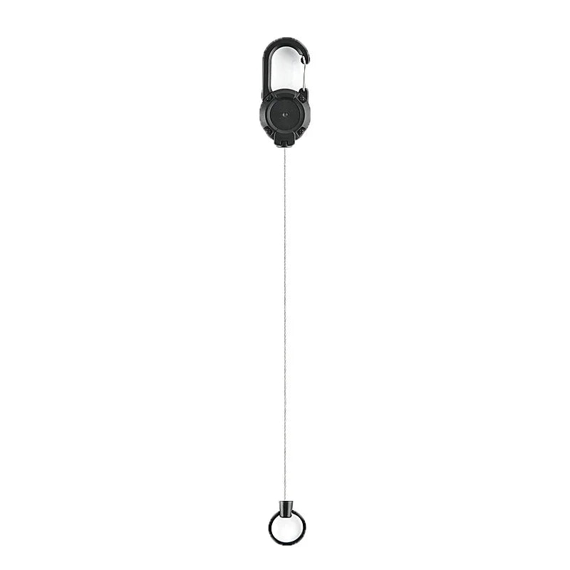 Retractable Heavy Duty Pull Reel Carabiner Key Chains Strong Steel Wire Rope Buckle Spring Key Ring Outdoor Sporty Keychain Tool