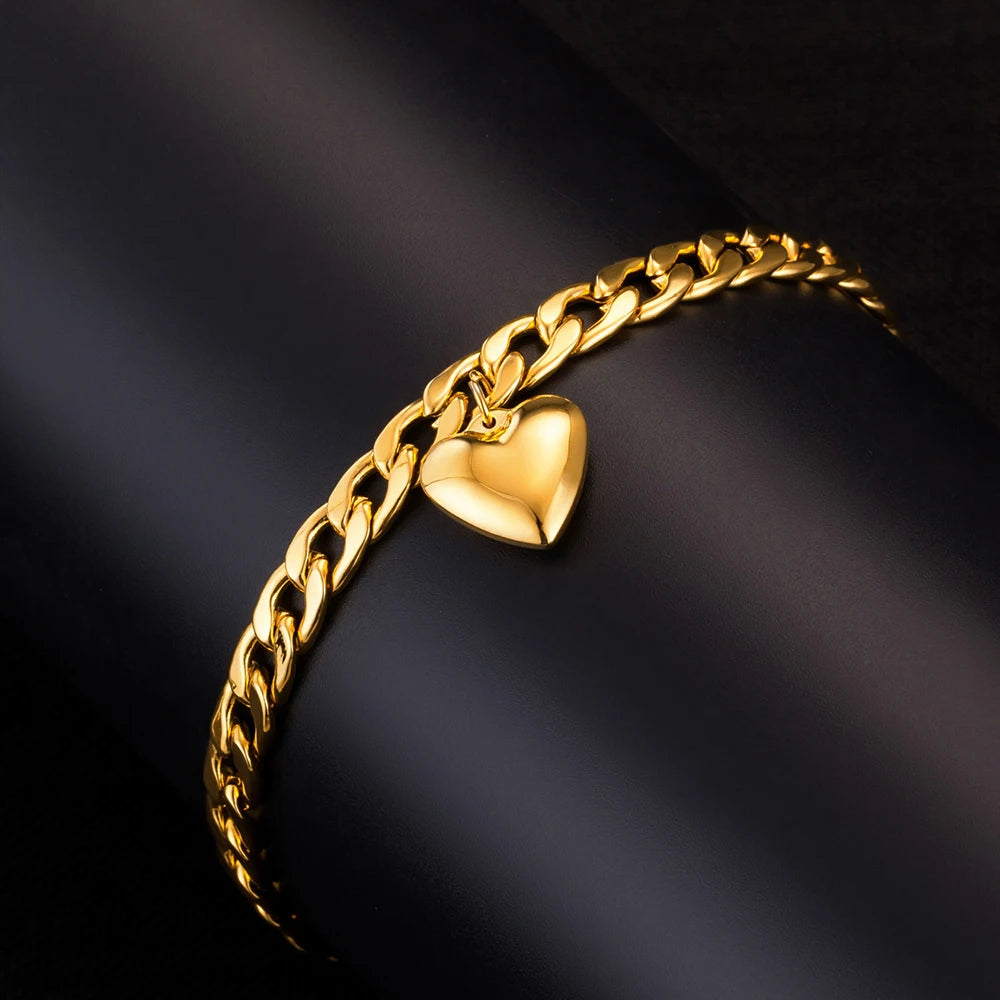 Anklet For Women Gold Color Stainless Steel Cuban Link Ankle Bracelets Summer 2024 Fashion Leg Chain Beach Foot Jewelry Ancklets