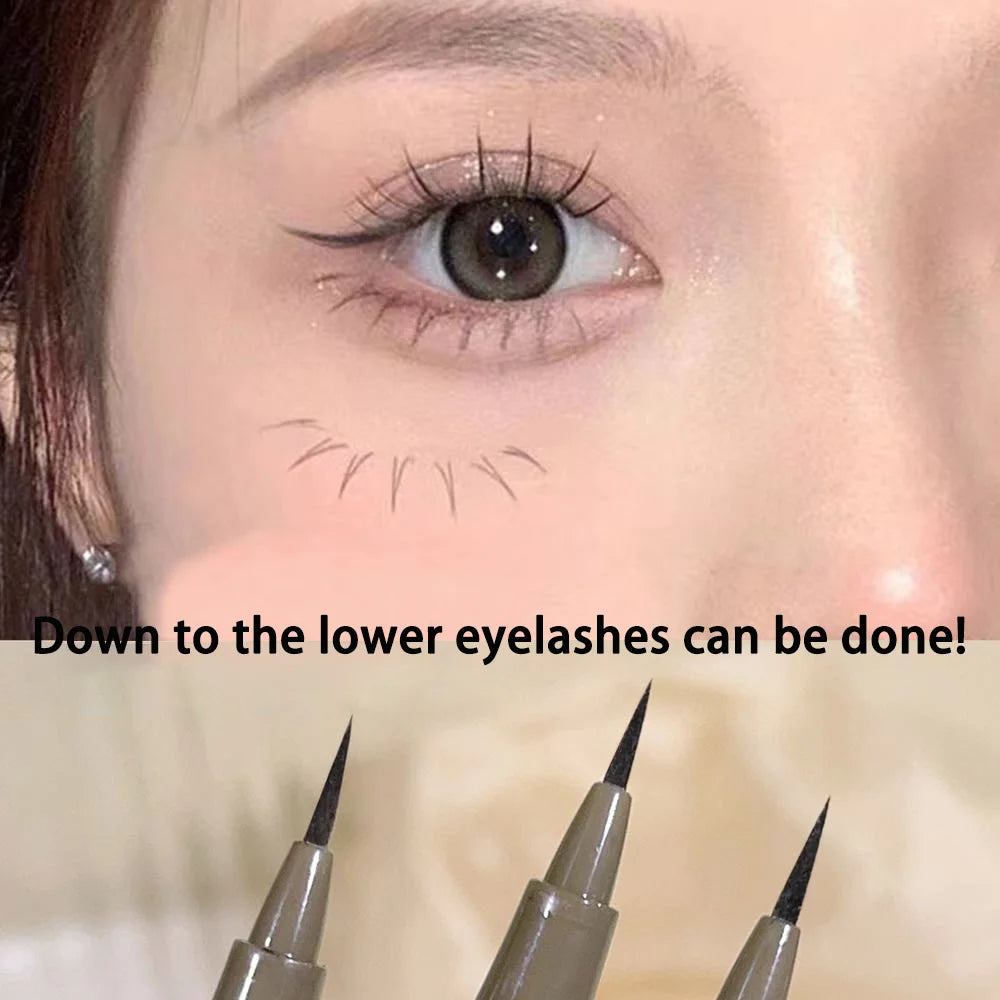 Slim eyeliner is waterproof, sweat-proof, long-lasting and non-smudged. Newbie brown eyeliner liquid pen