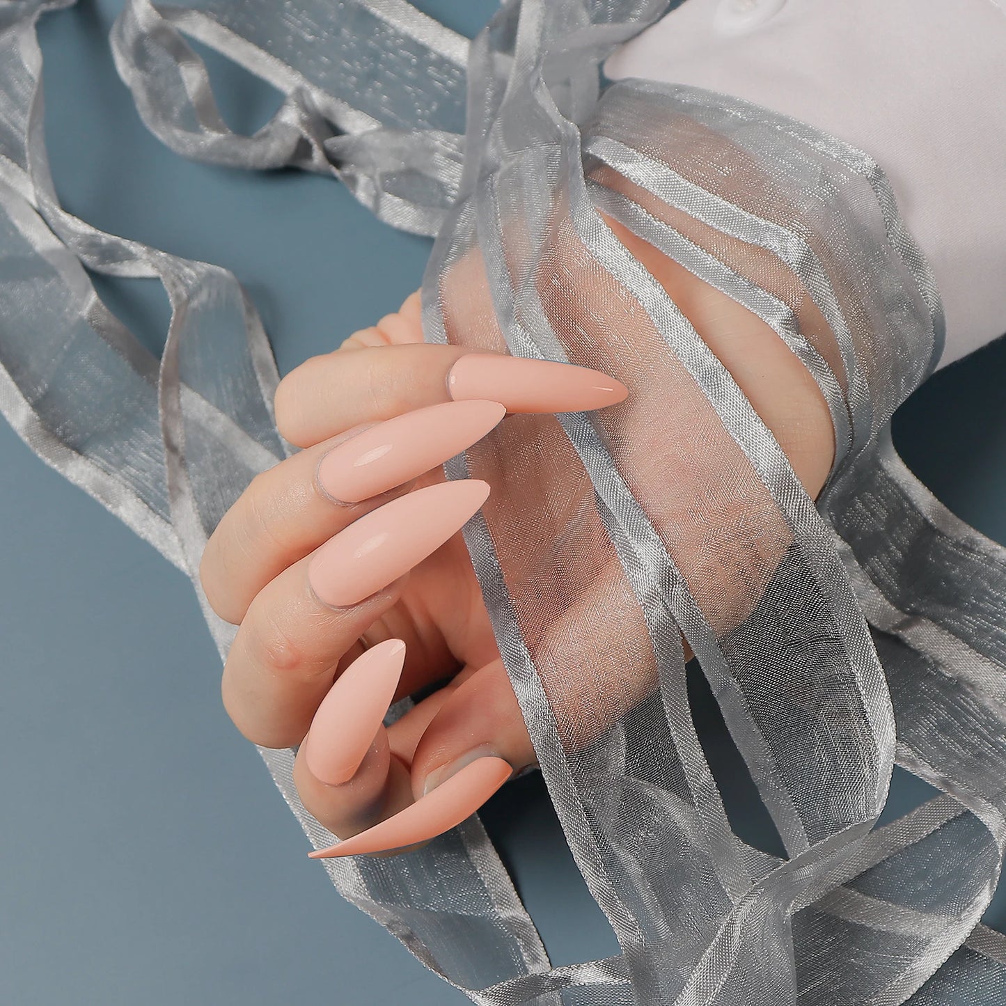 24Pcs Classical French Short Fake Nails Natural French Full Cover False Nails Classical Full Artificial Nails Basic Tools