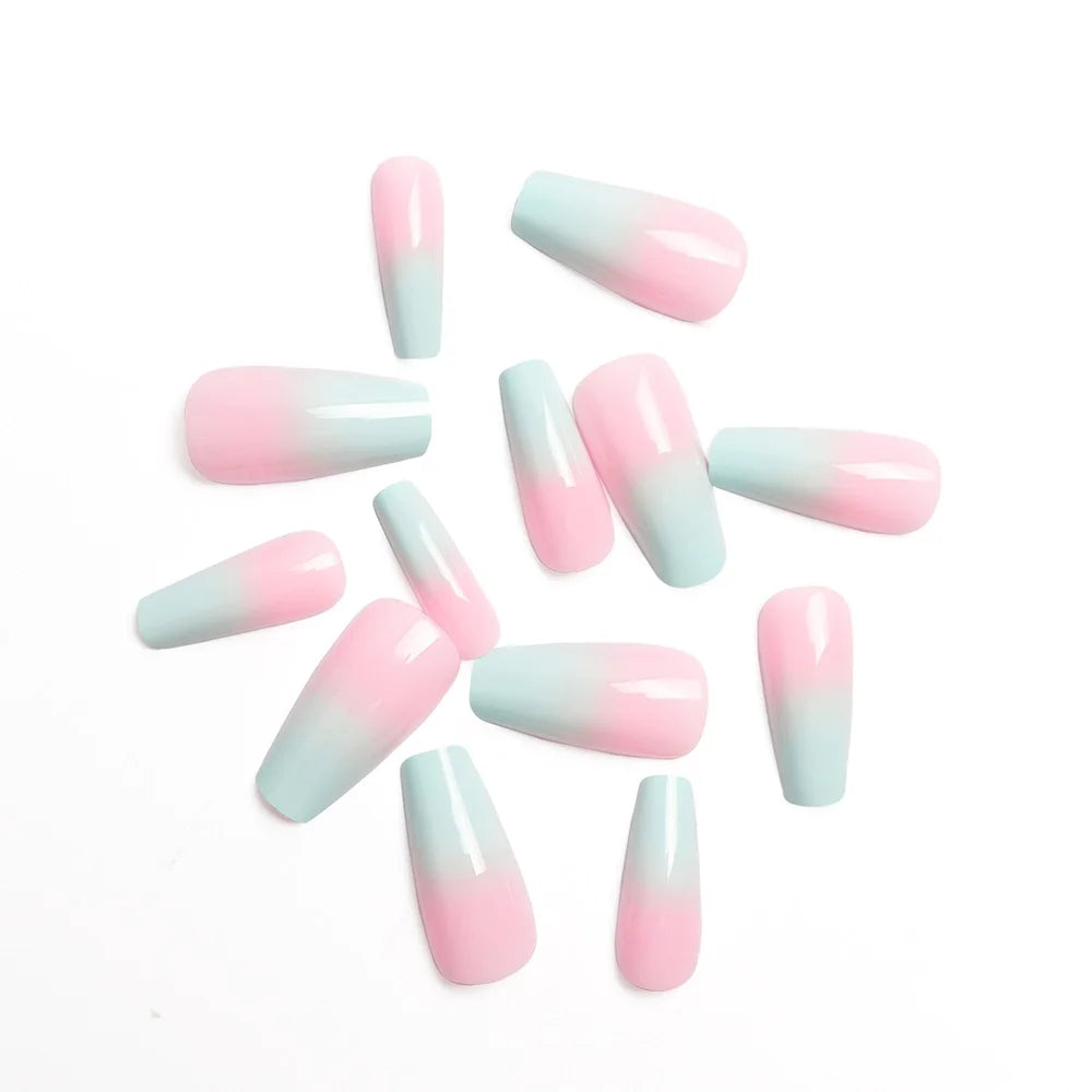 24Pcs Classical French Short Fake Nails Natural French Full Cover False Nails Classical Full Artificial Nails Basic Tools