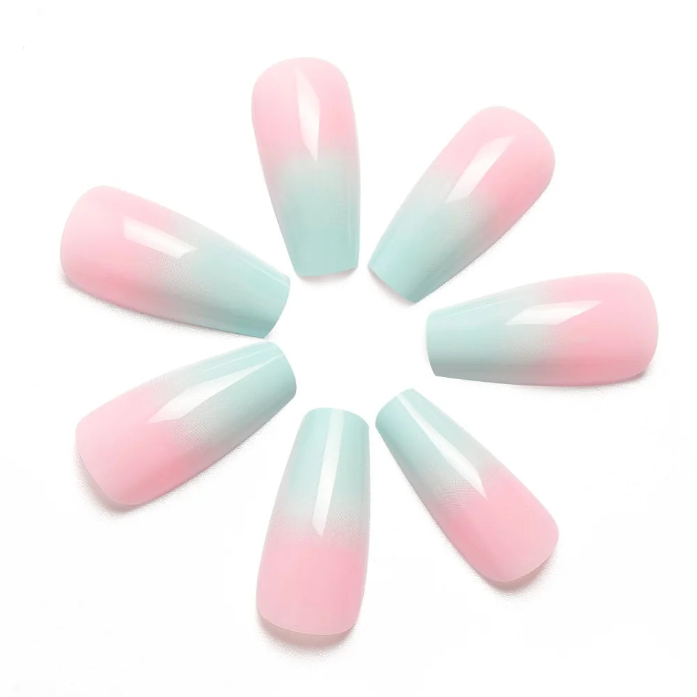 24Pcs Classical French Short Fake Nails Natural French Full Cover False Nails Classical Full Artificial Nails Basic Tools