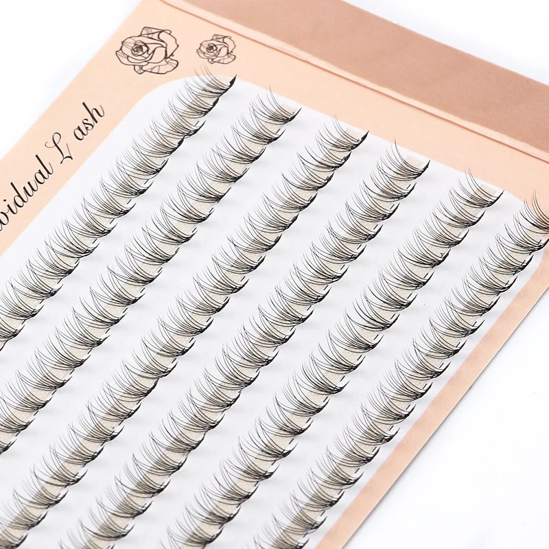 6 Rows 120 Bundles Eyelash Extension Natural Russian Volume Faux Cils Eyelashes Individual 10/20/30D Cluster False Lashes Makeup