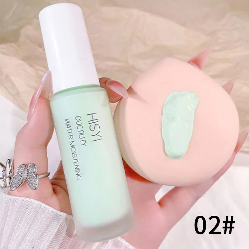 Silky and clear primer, natural cream to brighten and prevent makeup from coming off easily, foundation liquid,