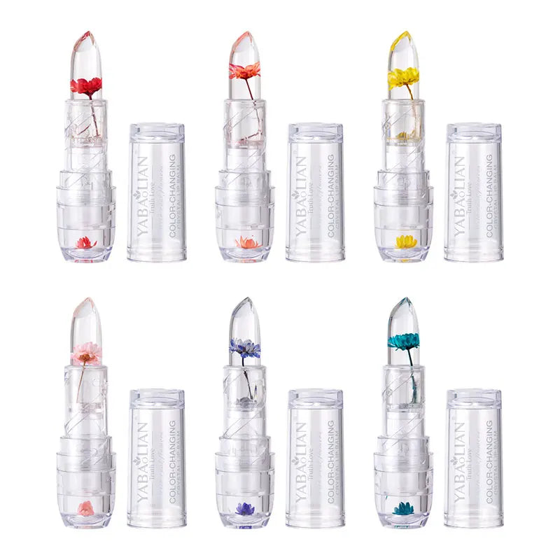 Magic Jelly Flower Lipstick Temperature Changing Lip Blam Transparent Moisturizing Lip Gloss Korean Cosmetic Tools Wholesale