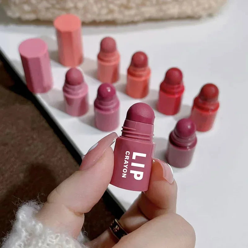 4pcs/set Lipstick Korean Girl Group Crayon Lipstick Long Lasting Matte Lip Makeup Tint Easy To Color 3D Sexy Waterproof Lipgloss