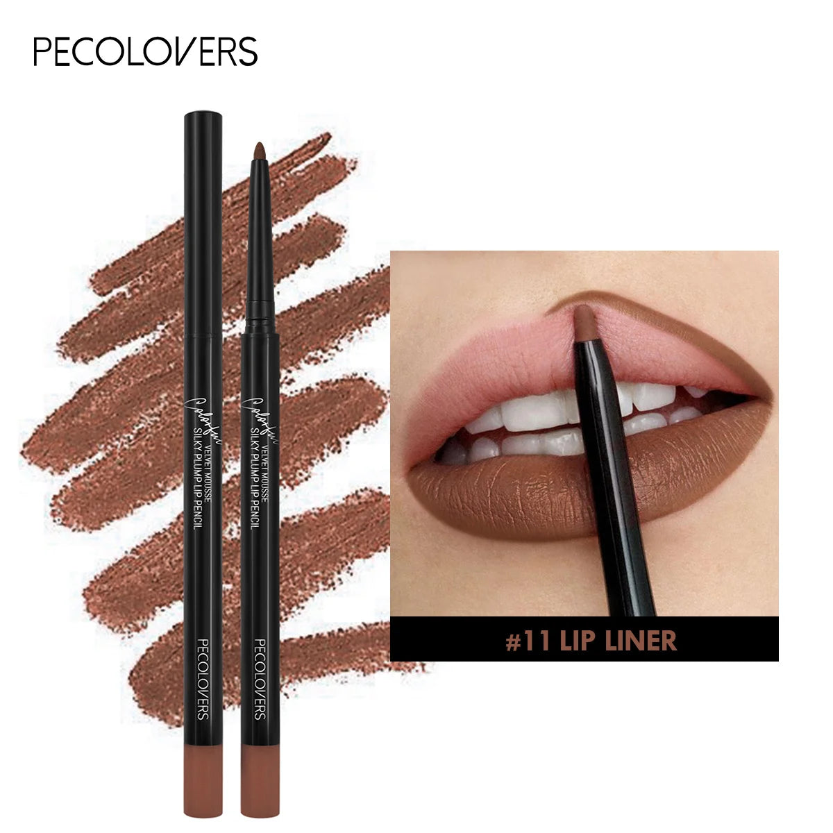 Matte Red Lipliner & Lipstick Pencil – Waterproof, Moisturizing, 12 Shades