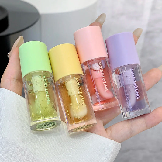 Korean Water Light Lip Gloss – Crystal Clear Jelly Oil for Hydrated Lips