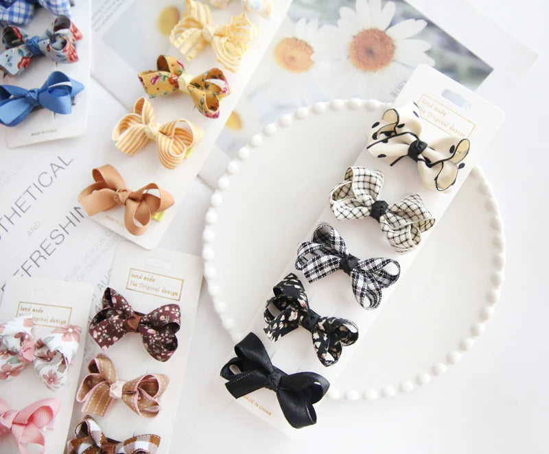 Hair clips for Children Children's Headwear Baby Hair Accessories Clip Bows For Girls All Cloth Hairpin