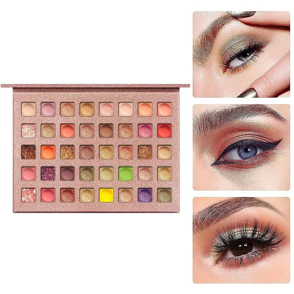 40 Colors Spotlight Eyeshadow Palette Shimmer Painting Galaxy Eyeshadow Kit Matte Pigmented Payoff Eye Shadow Powder Makeup