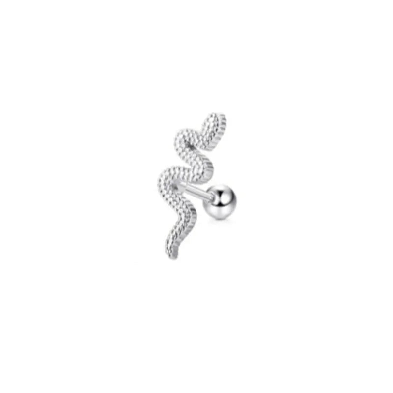 1Pc 16G Stainless Steel Screw Back Stud Earrings for Women Men, Fashion Cubic Zerconia Cartilage Conch Helix Ear Piercing Jewels