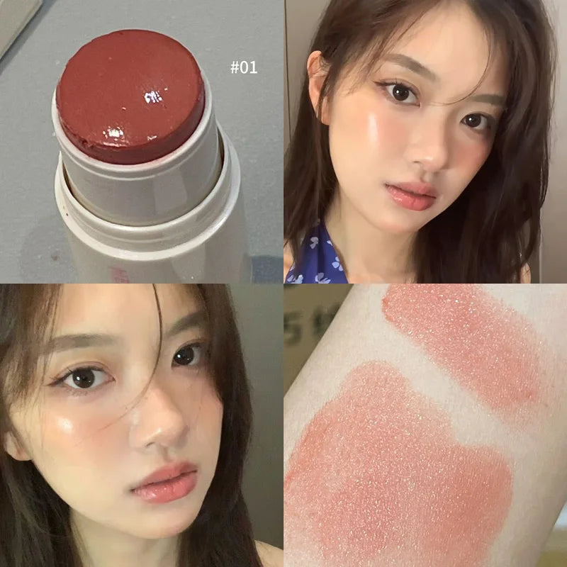 HERORANGE Aqua powder blusher Stick Korean Girls Whitening Natural Naked Makeup Highlight powder blusher Brightening Cream
