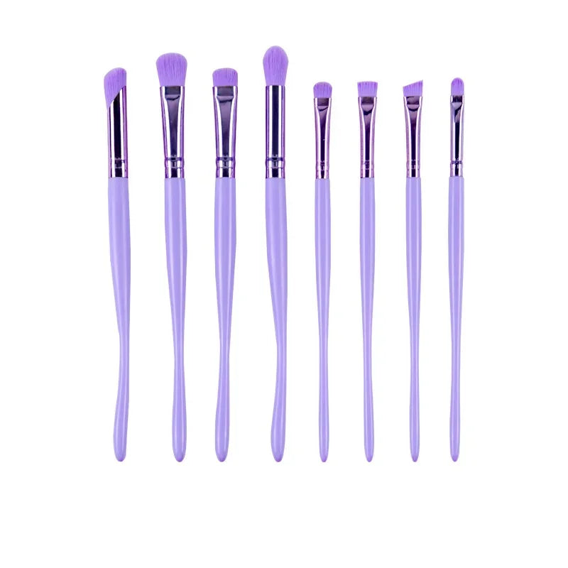 8pcs/sets Eye Makeup Brushes Professiona Soft Hair Cosmetic Concealer Eyeshadow Kabuki Blending Tools Eyebrow Eye Detail Brush