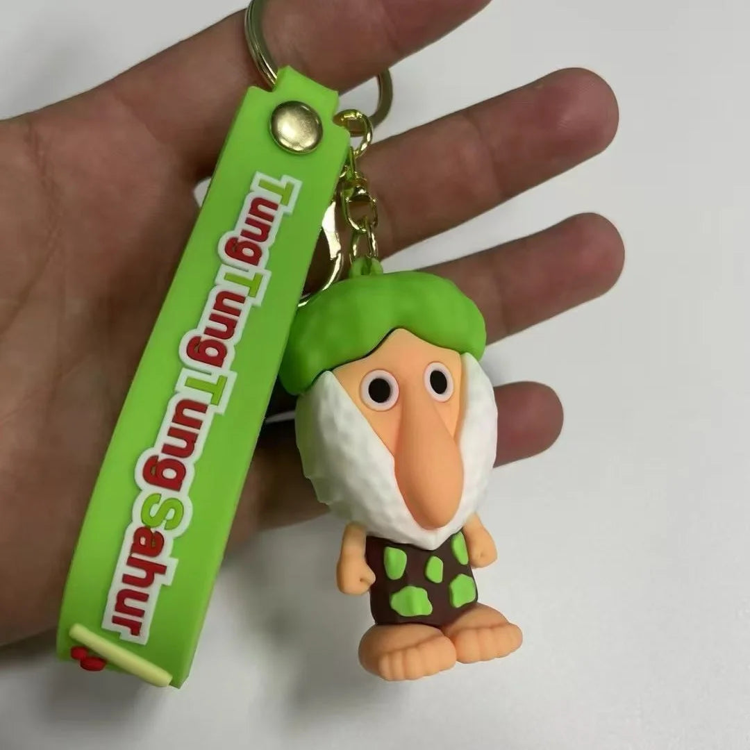 Italian Brainrot Animals Keychains for Accessories Funny Sigma Skibidi Rizz Cat Silly Meme Keyrings Fans Friends Gifts Wholesale