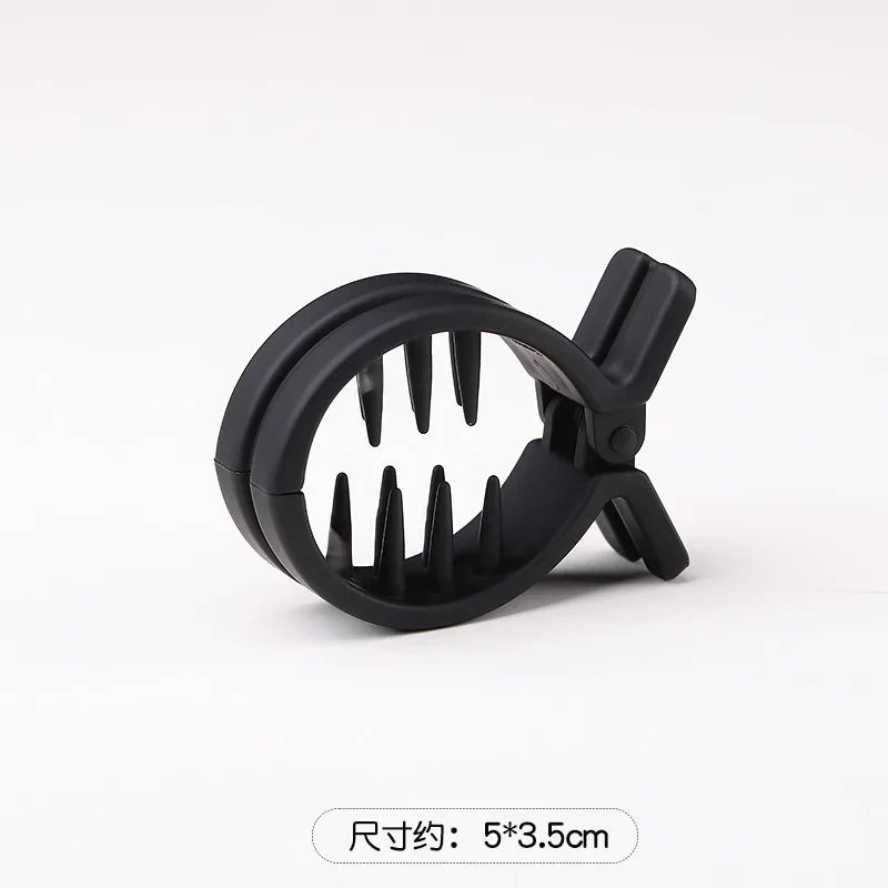 Round Hair Clip Grab High Ponytail Fixed Artifact Claw Hairpin Women Back Head Frosted Hairpin Anti-sagging Hair Style Claw Clip
