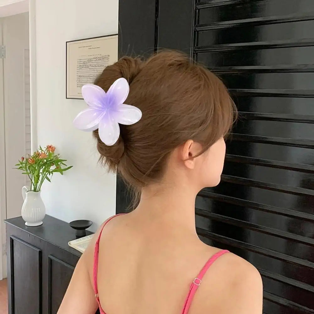 Flower Hair Claw Clips Hawaiian Plumeria Hair Clip Colorful Flower Hair Clips Holiday Gifts For Girls Ladies hair accessories