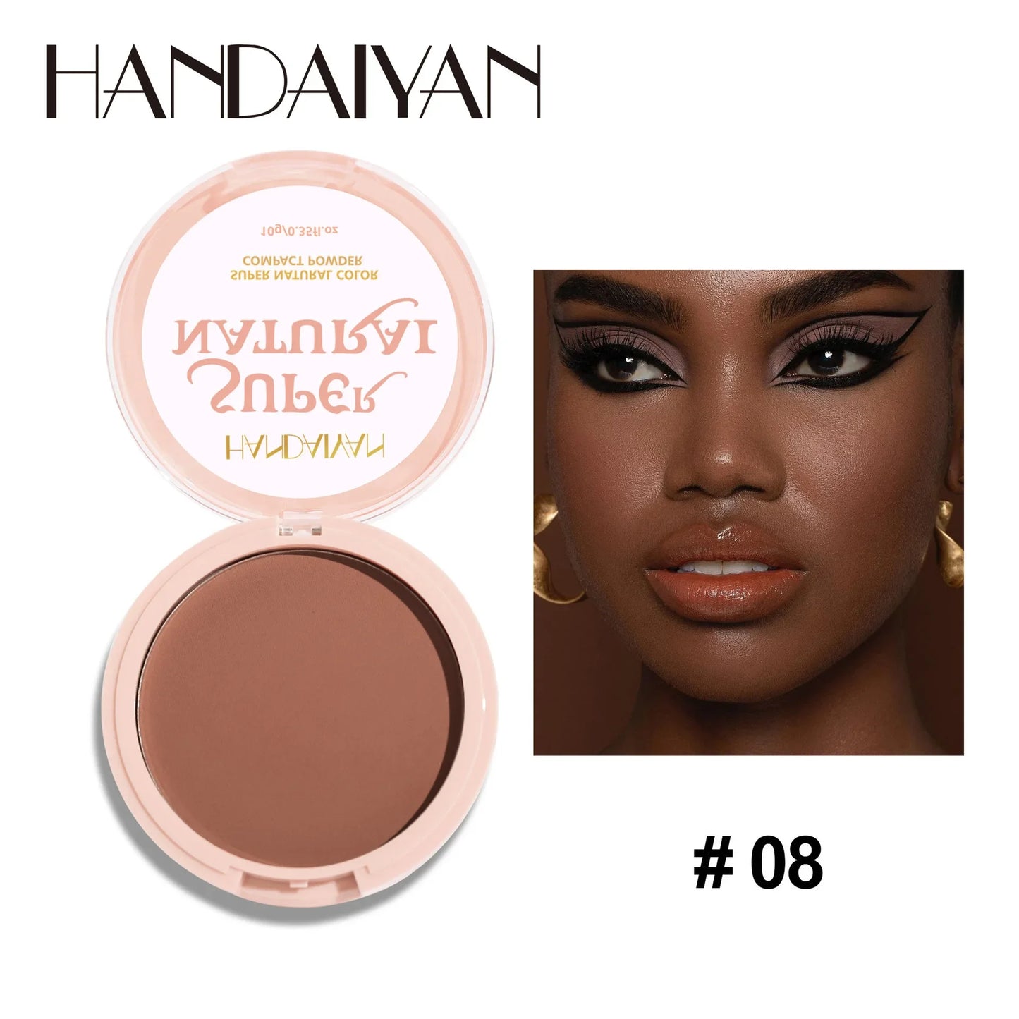 8-Color Matte Pressed Powder – Full Coverage, Oil Control & Waterproof