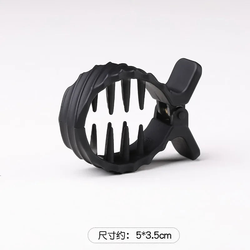 Round Hair Clip Grab High Ponytail Fixed Artifact Claw Hairpin Women Back Head Frosted Hairpin Anti-sagging Hair Style Claw Clip