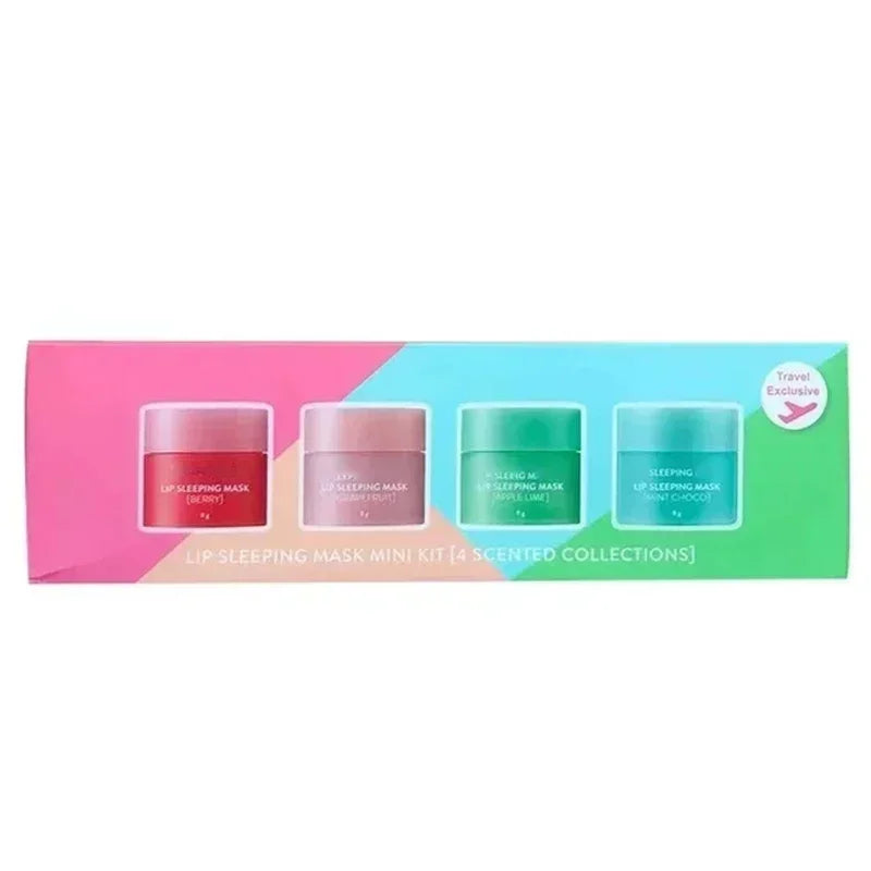 20g Korean Berry Lip Sleeping Mask Night Sleep Maintenance Moisturizing Fade Lip Lines Nourishing 8gx4 Lip Balm Skin 3g Sampls