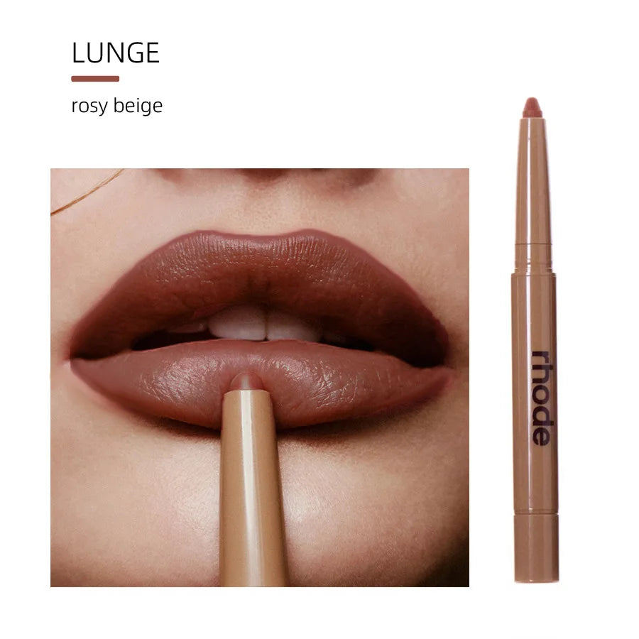 Rhodee Blusher Rouge Powder Pocket Blush Lip Gloss Cheek Hydrating Stick Natural Cream Lipstick Cheek Easy Apply Color Makeup