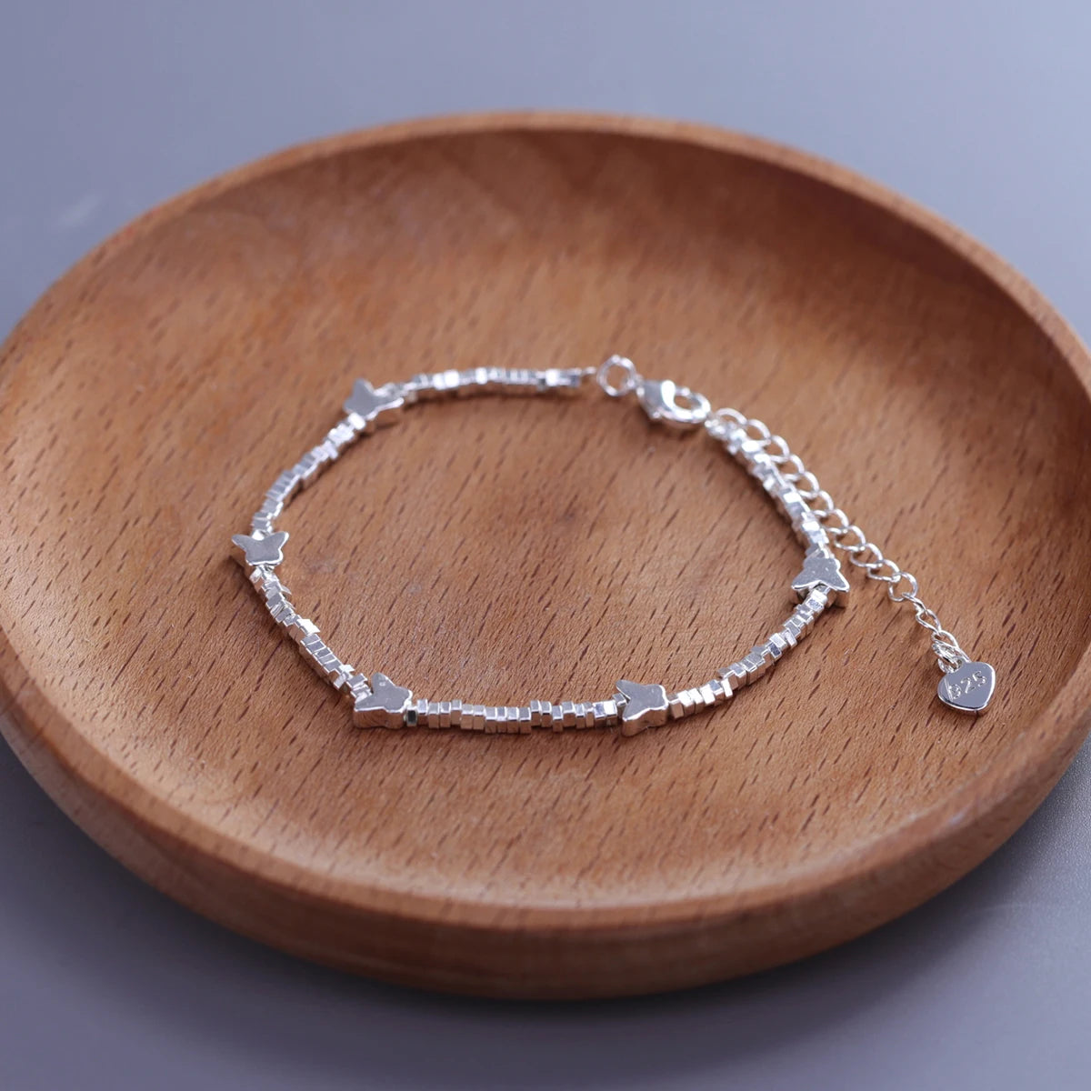 925 Sterling Silver Bracelet Bangle Simple Green Leaf Elegant Nature For Woman Girl Fashion Jewelry Gift Dropship Wholesale
