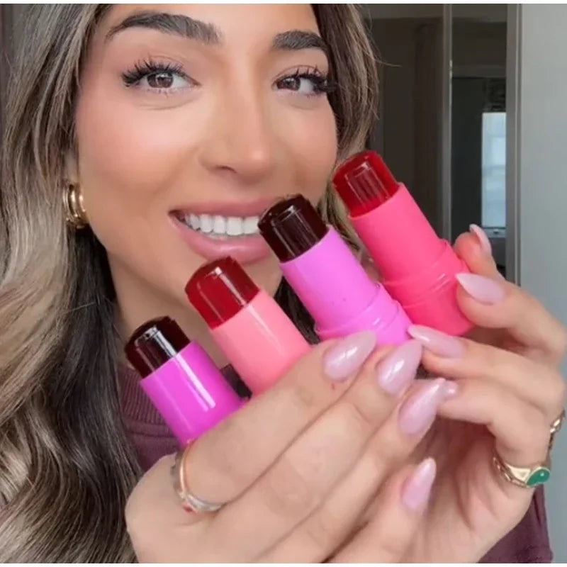 Moisturizing Jelly Tint Stick – Long Lasting 3-in-1 Blush & Lip Color