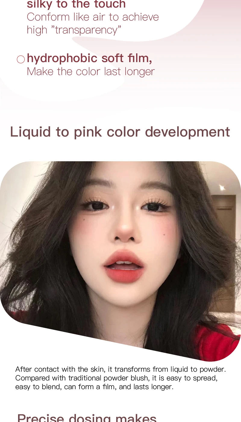 Melt Skin liquid blush monochrome matte Hold makeup Lift Color Korean young sister White Blush cream
