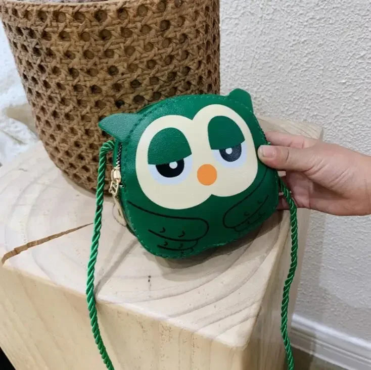 Cute PU Leather Children's Small Shoulder Bags Lovely Cartoon Baby Girls Coin Purse Handbags Princess Accessories Crossbody Bag