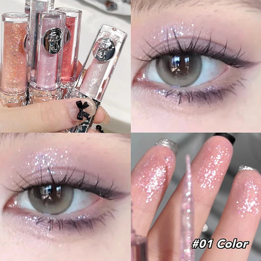 Liquid Eyeshadow Pearlescent Shimmer Silkworm Glitter Eyes Korean Makeup Fine Sparkling Eye Shadow Eyeliner Highlighter Cosmetic