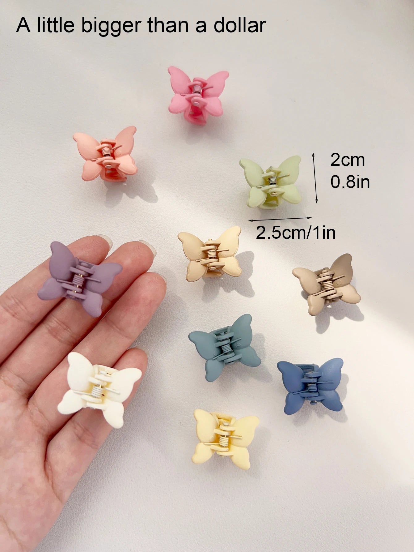 20 PCS Small Hair Clips for Women & Girls, Durable Matte Claw Clips for Thin Hair, Strong Hold NonSlip Cute Mini Hair Clips