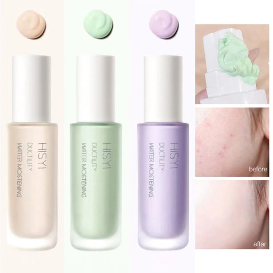 Silky and clear primer, natural cream to brighten and prevent makeup from coming off easily, foundation liquid,