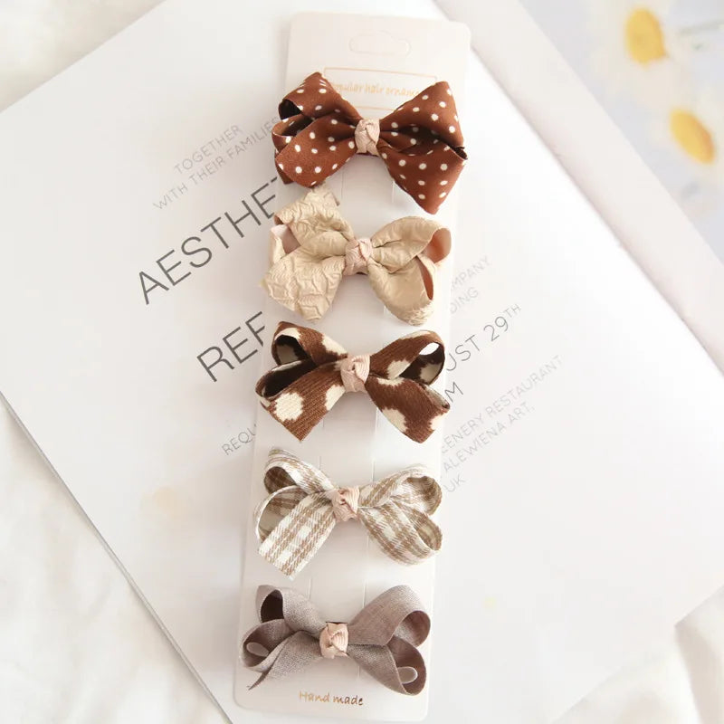 Hair clips for Children Children's Headwear Baby Hair Accessories Clip Bows For Girls All Cloth Hairpin