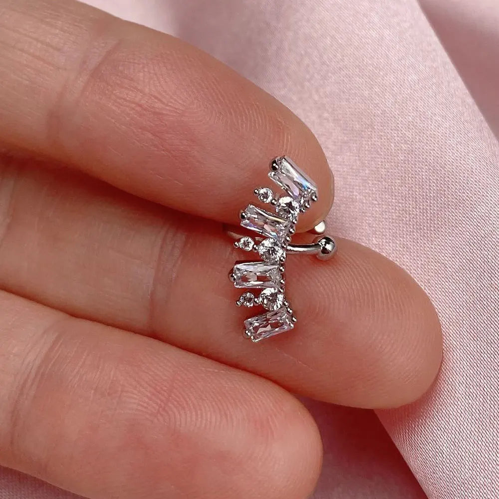 1Piece Helix Cartilage Conch Fake Without Hole Piercing Ear Cuffs Earcuff Wrap Rock Earring Non Piercing Women Clip Adjustable