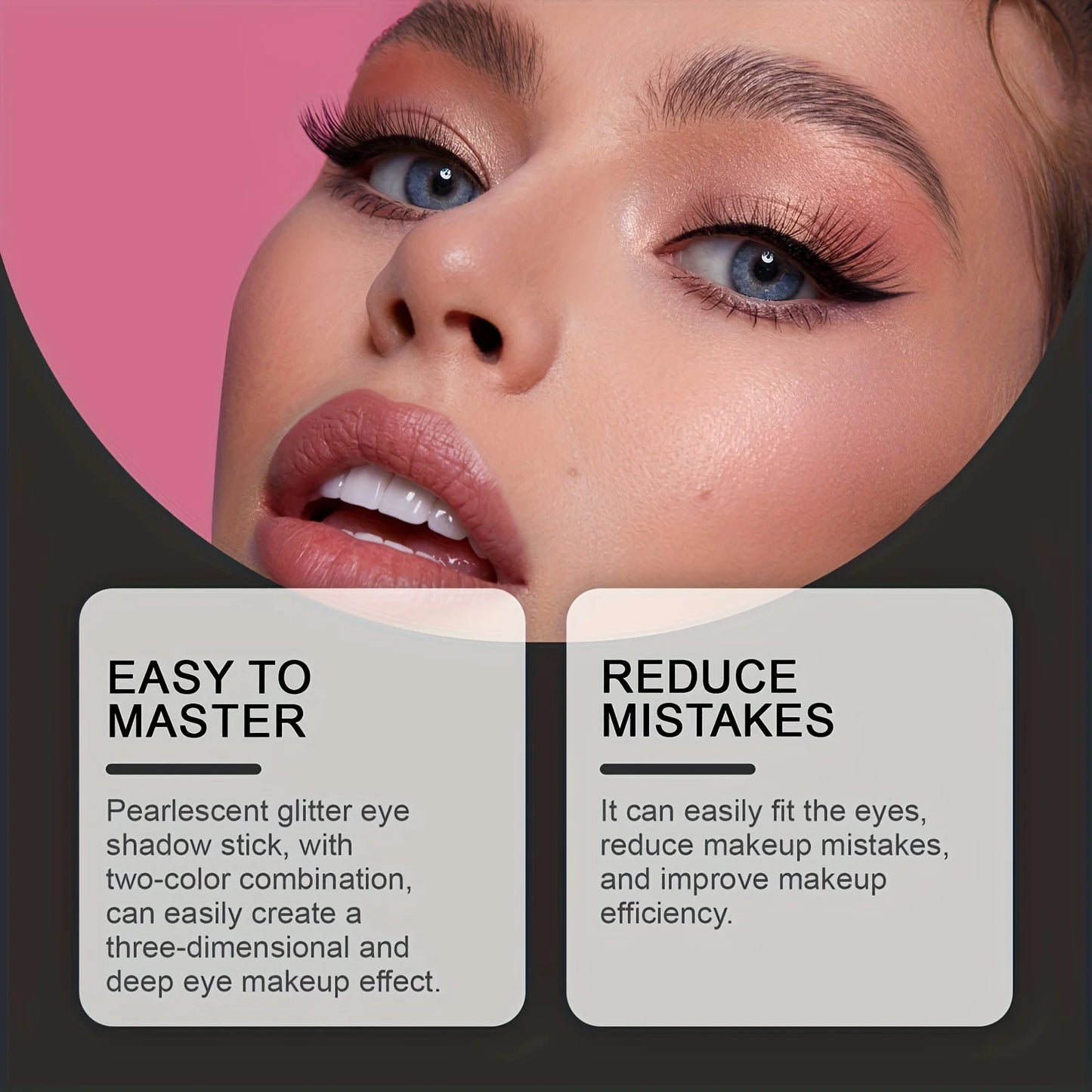 Eye Makeup Assistant - 2 Special Eyeshadow Brushes, Eyeshadow Tools, Quick Makeup Templates, Eyeshadow Molds, Suitable