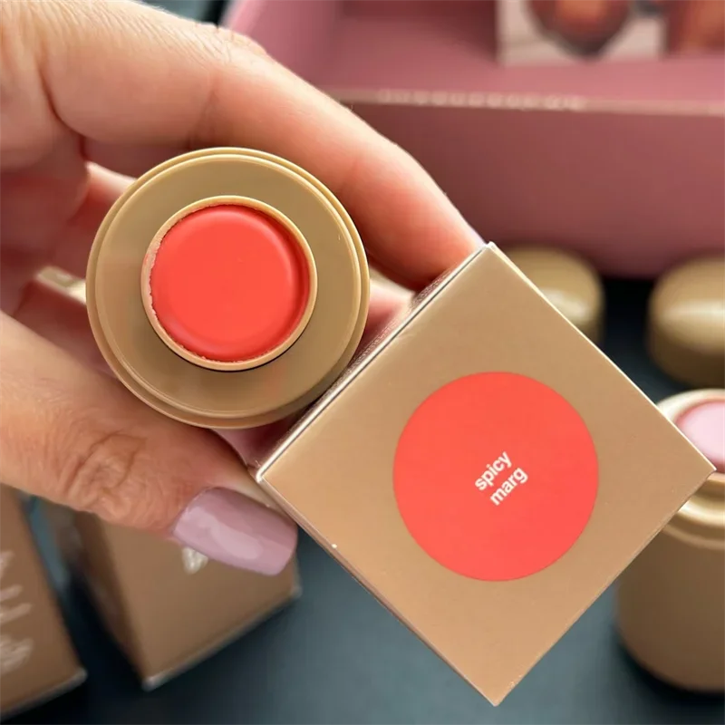 Rhodee Blusher Rouge Powder Pocket Blush Lip Gloss Cheek Hydrating Stick Natural Cream Lipstick Cheek Easy Apply Color Makeup