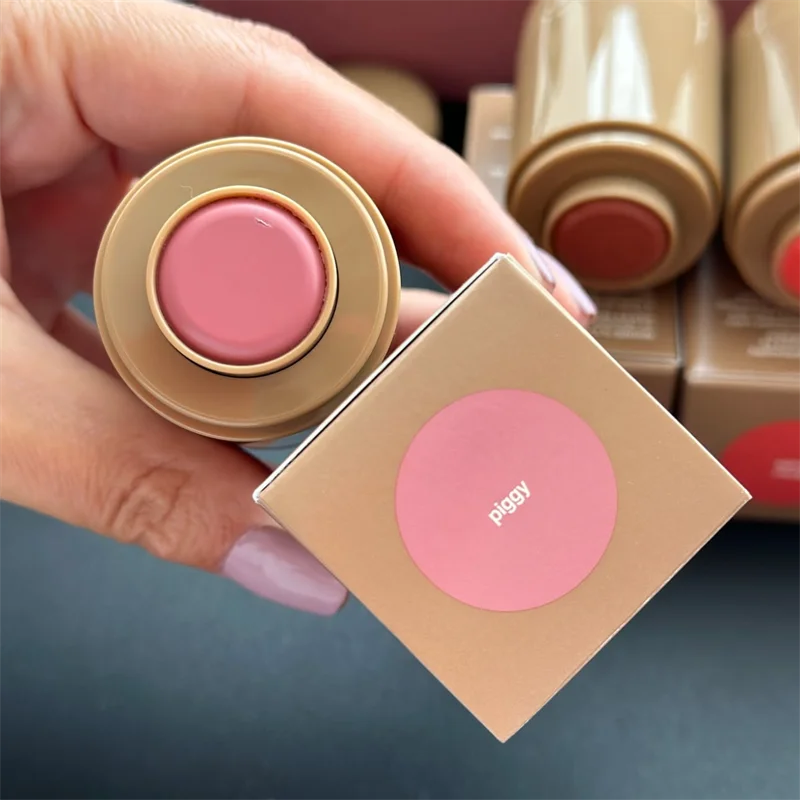 Rhodee Blusher Rouge Powder Pocket Blush Lip Gloss Cheek Hydrating Stick Natural Cream Lipstick Cheek Easy Apply Color Makeup