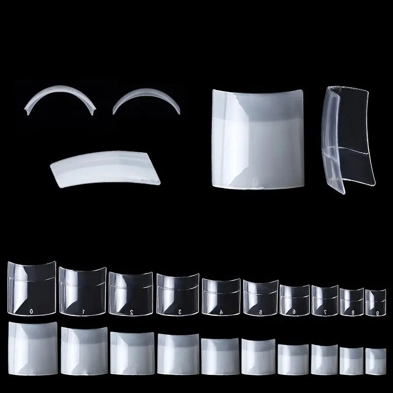 500pcs False Nails Acrylic Press on Nails Coffin Artificial Nails Clear Fake Tips for French Extension Manicure Tool